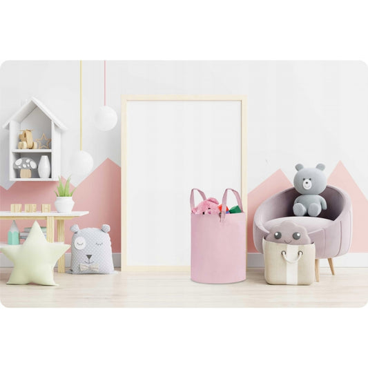 Cos mare pentru depozitarea jucariilor Nukido - Roz pudra