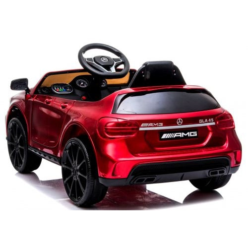 Masinuta electrica cu telecomanda, roti EVA, scaun piele, varsta 1-4 ani, Mercedes GLA45 - Cherry