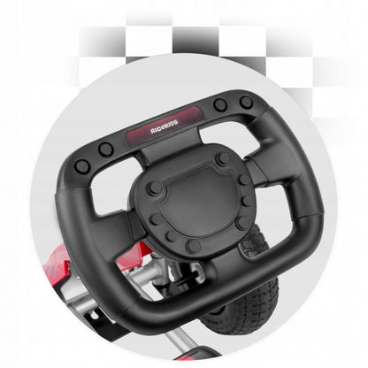 Kart cu pedale si roti gonflabile, varsta 3-7 ani, Gokart RK-591 Ricokids 759101, Rosu