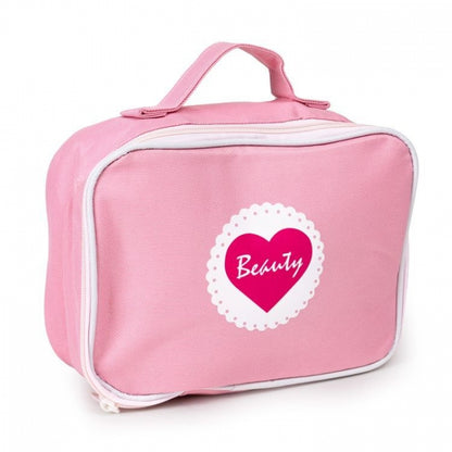 Gentuta de make-up cu 10 elemente din lemn Ecotoys W10D275