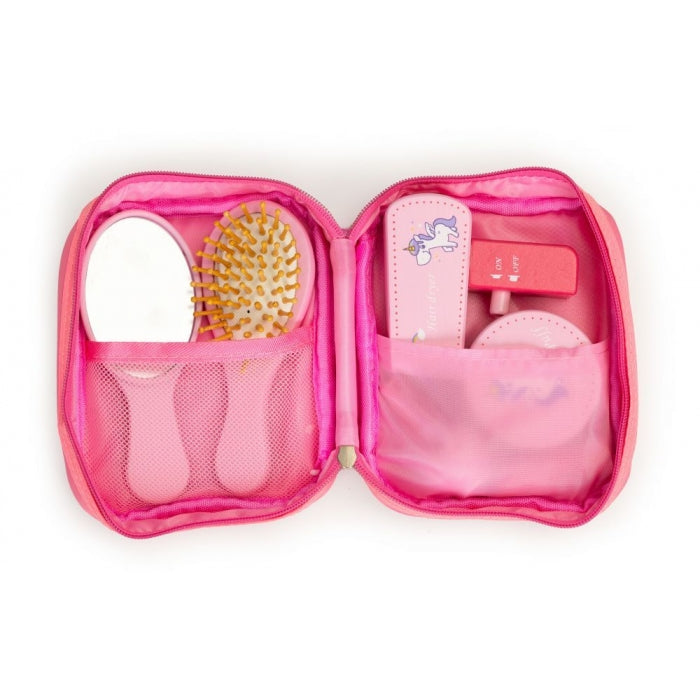 Gentuta de make-up cu 6 elemente din lemn Ecotoys PH10C001