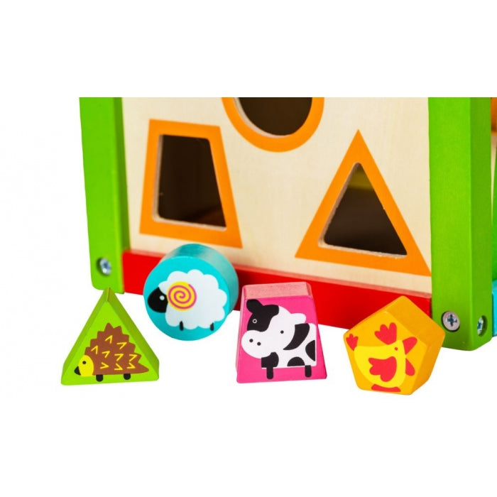 Cub educational din lemn 1004P Ecotoys