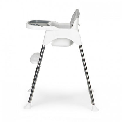Scaun de masa 2 in 1 cu tapiterie Ecotoys HC-135C - Alb
