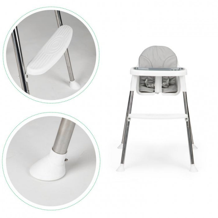 Scaun de masa 2 in 1 cu tapiterie Ecotoys HC-135C - Alb