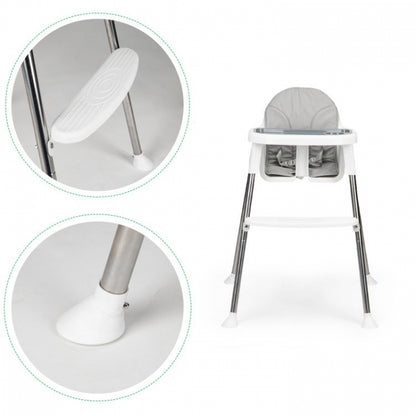 Scaun de masa 2 in 1 cu tapiterie Ecotoys HC-135C - Alb