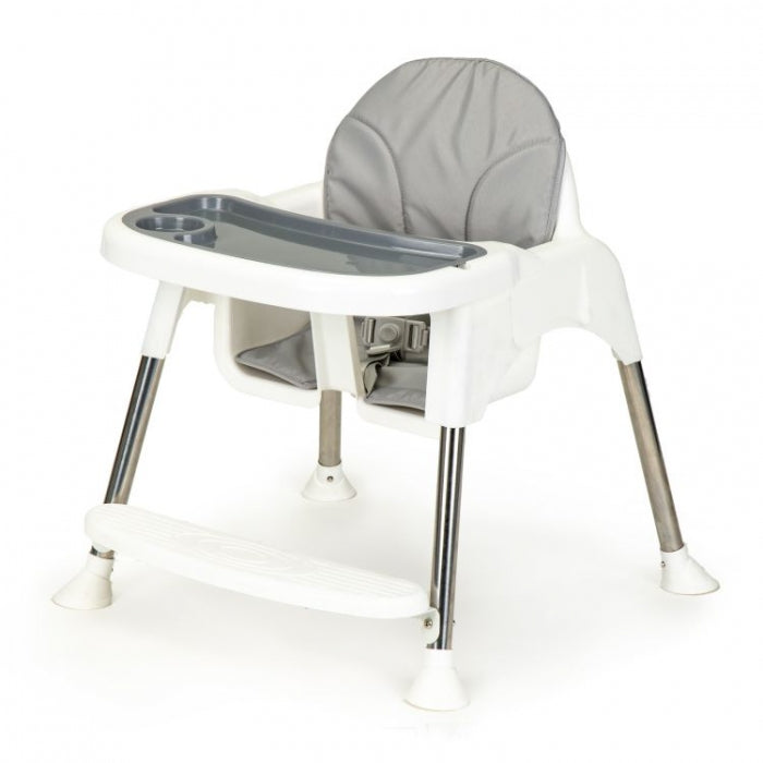 Scaun de masa 2 in 1 cu tapiterie Ecotoys HC-135C - Alb