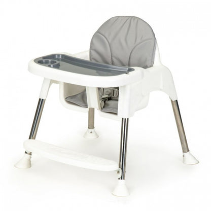 Scaun de masa 2 in 1 cu tapiterie Ecotoys HC-135C - Alb