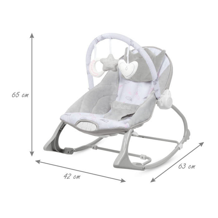 Balansoar multifunctional cu sunete si jucarii Kidwell Pino - Feathers