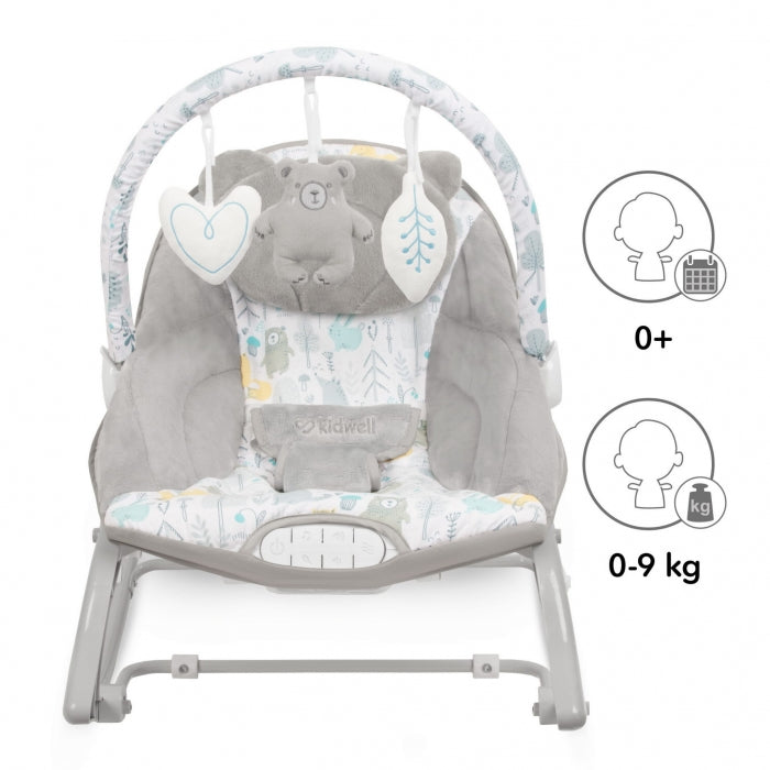 Balansoar multifunctional cu sunete si jucarii Kidwell Pino - Forest