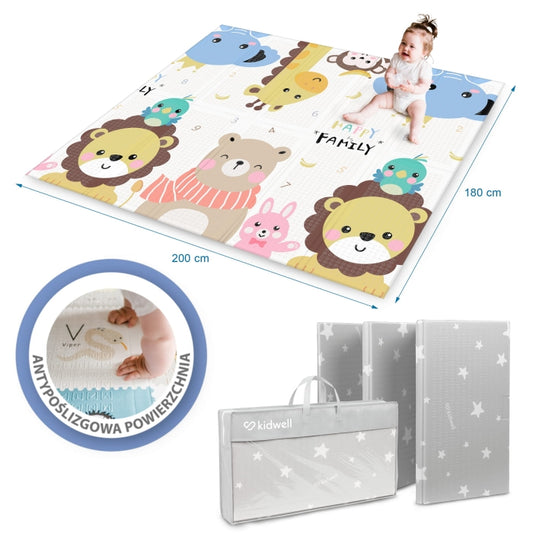 Salteluta de joaca pentru copii 180 x 200 cm Kidwell INDA - Animals