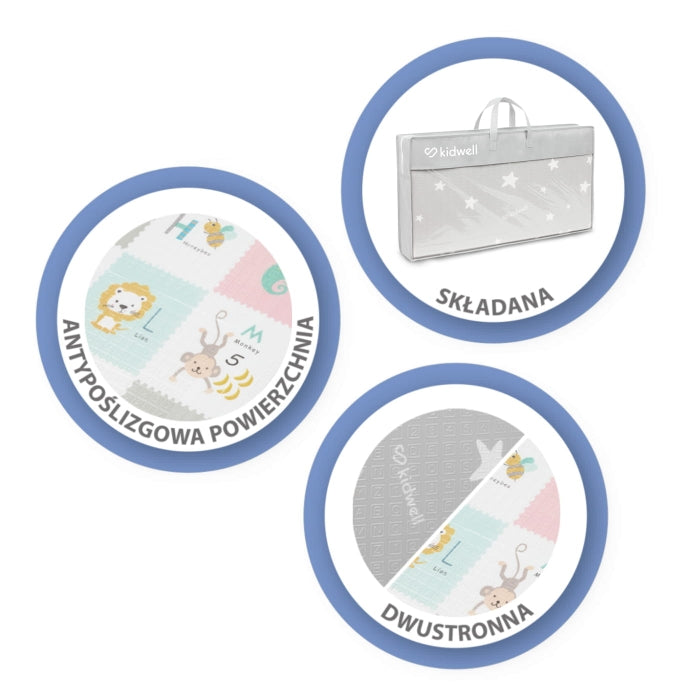 Salteluta de joaca pentru copii 180 x 200 cm Kidwell INDA - Alphabet