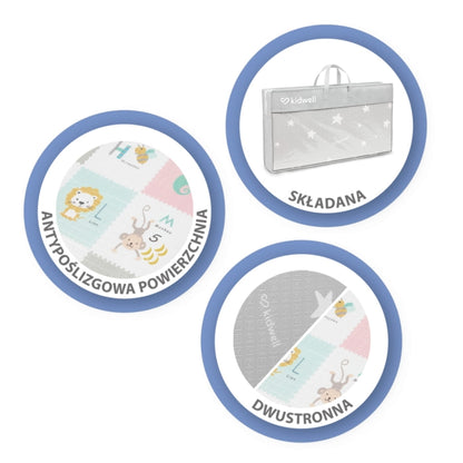 Salteluta de joaca pentru copii 180 x 200 cm Kidwell INDA - Alphabet