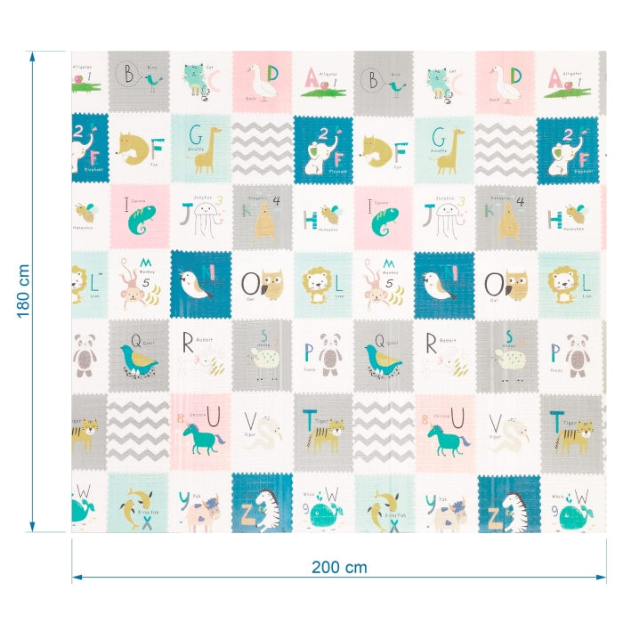 Salteluta de joaca pentru copii 180 x 200 cm Kidwell INDA - Alphabet