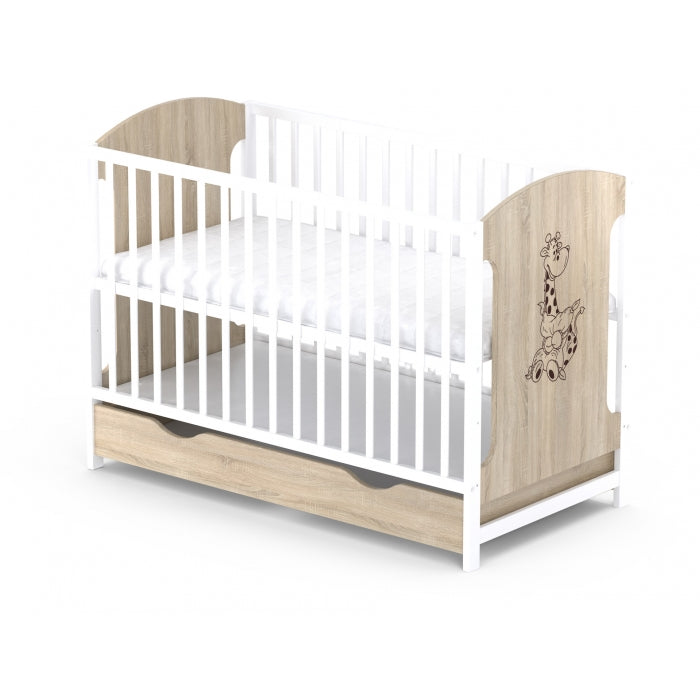 Patut cu sertar VESSANTI MILO GIRAFA - Stejar cu alb