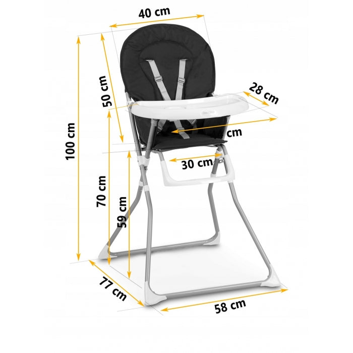 Scaun de masa Ricokids Fando - Negru