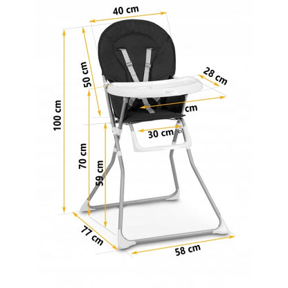Scaun de masa Ricokids Fando - Negru
