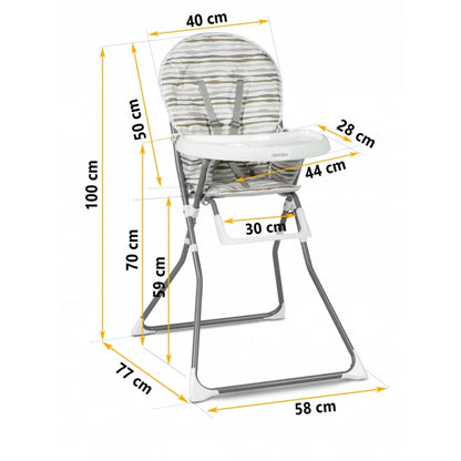 Scaun de masa Ricokids Fando - Gri cu dungi