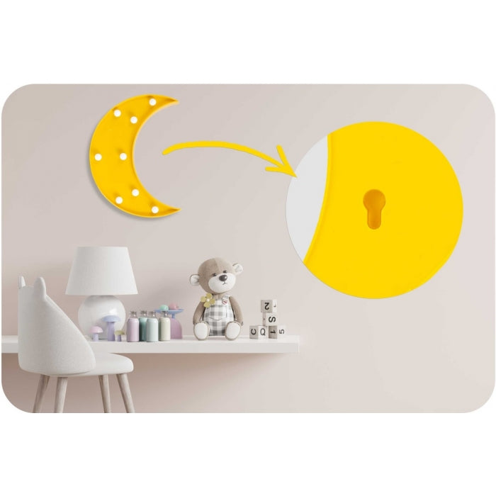 Lampa de veghe in forma de semiluna Nukido 740920 - Galben