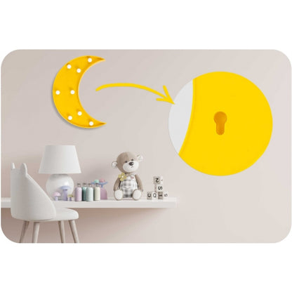 Lampa de veghe in forma de semiluna Nukido 740920 - Galben