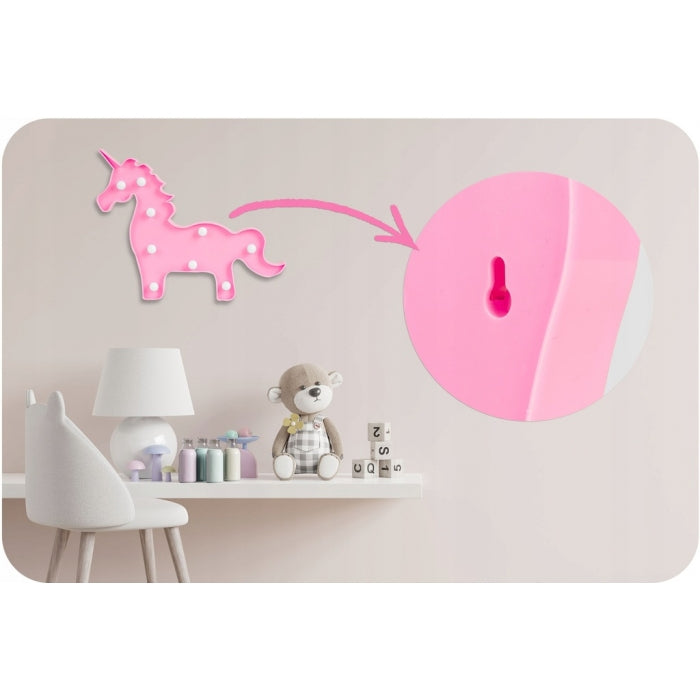 Lampa de veghe in forma de unicorn Nukido 740922 - Roz