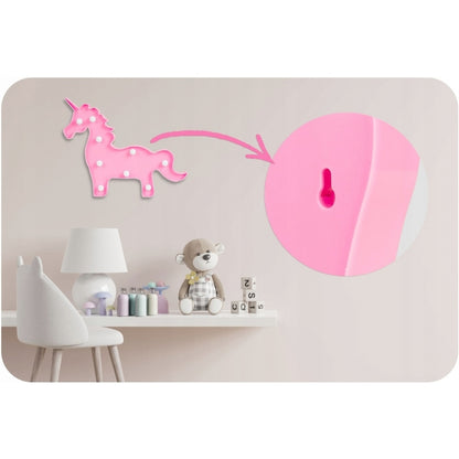 Lampa de veghe in forma de unicorn Nukido 740922 - Roz