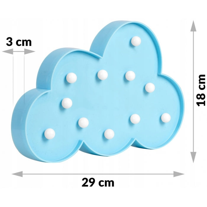 Lampa de veghe in forma de nor Nukido 740923 - Albastru