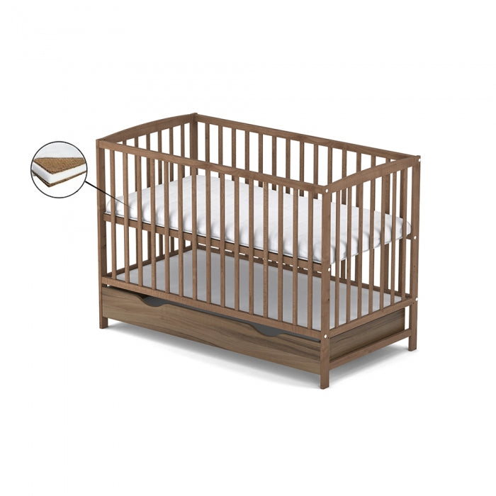 Patut cu sertar VESSANTI ARES - Maro + Saltea Cocos 12 cm