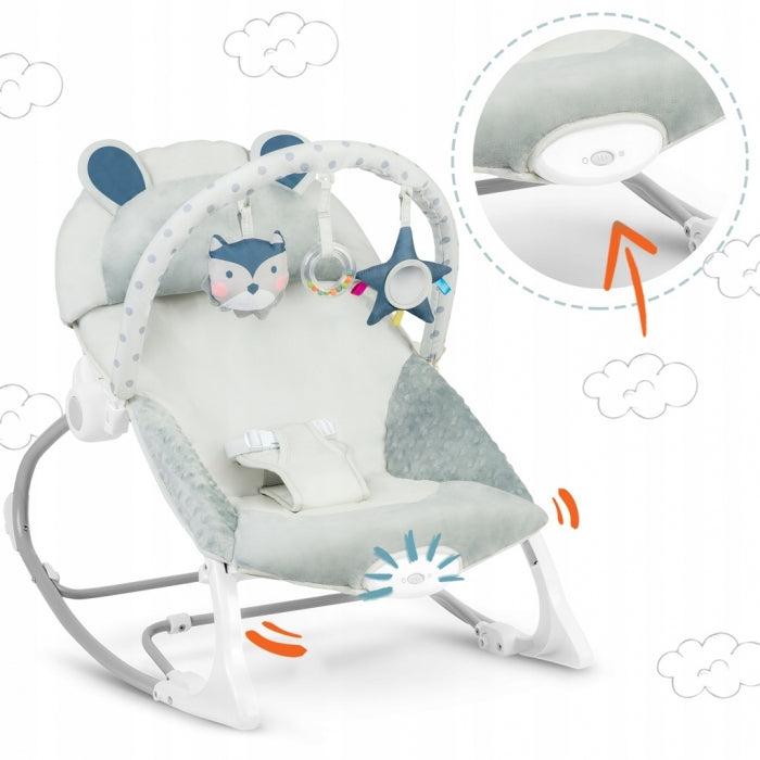 Balansoar cu vibratii Ricokids 7308 - Gri