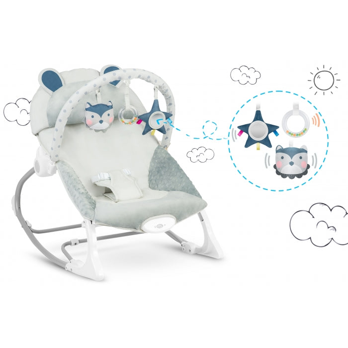 Balansoar cu vibratii Ricokids 7308 - Gri