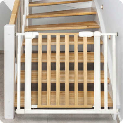 Poarta siguranta 74 - 105 cm Nukido 718500 - Metal + Lemn