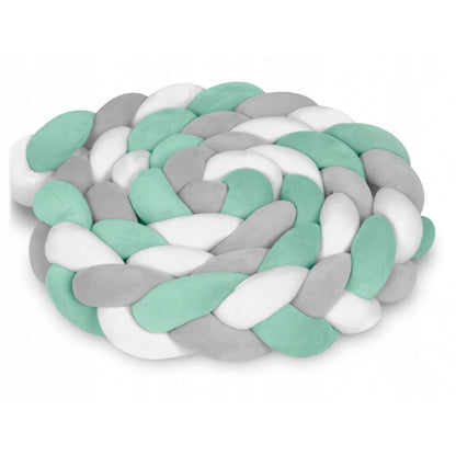 Protectie laterala pentru patut, impletita, 2 m, Ricokids 722002 - Mint