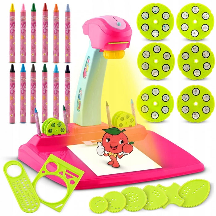 Proiector pentru desene cu accesorii incluse Ricokids 772000 - Roz