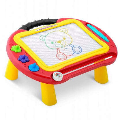 Masuta cu tabla magnetica pentru desenat cu accesorii incluse Ricokids 772200 - Rosu