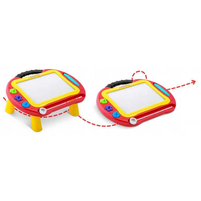 Masuta cu tabla magnetica pentru desenat cu accesorii incluse Ricokids 772200 - Rosu