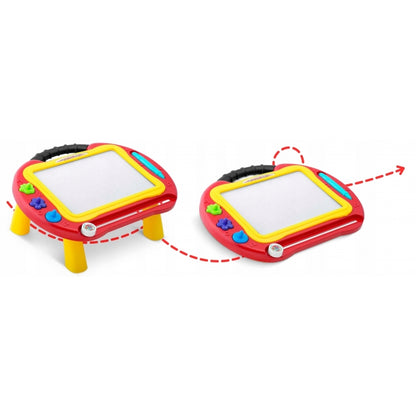 Masuta cu tabla magnetica pentru desenat cu accesorii incluse Ricokids 772200 - Rosu