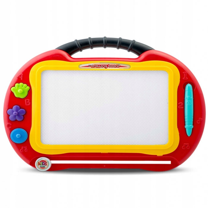 Masuta cu tabla magnetica pentru desenat cu accesorii incluse Ricokids 772200 - Rosu