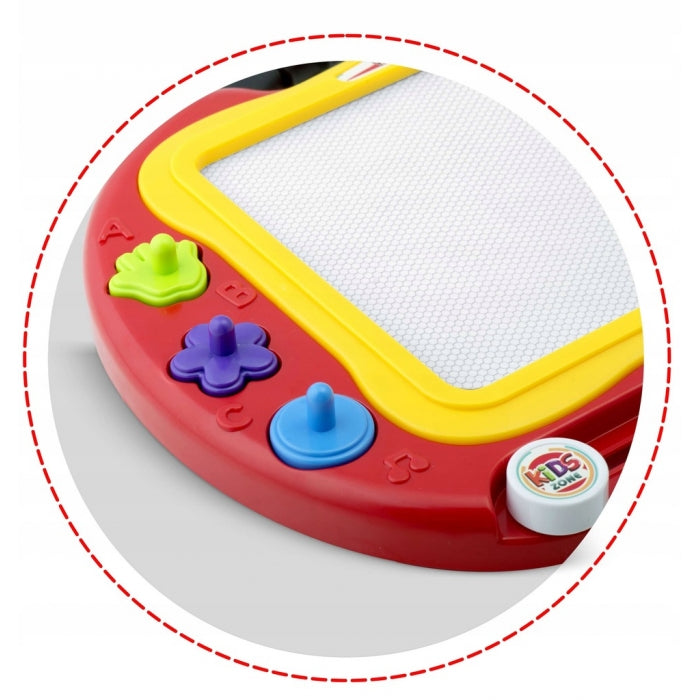 Masuta cu tabla magnetica pentru desenat cu accesorii incluse Ricokids 772200 - Rosu