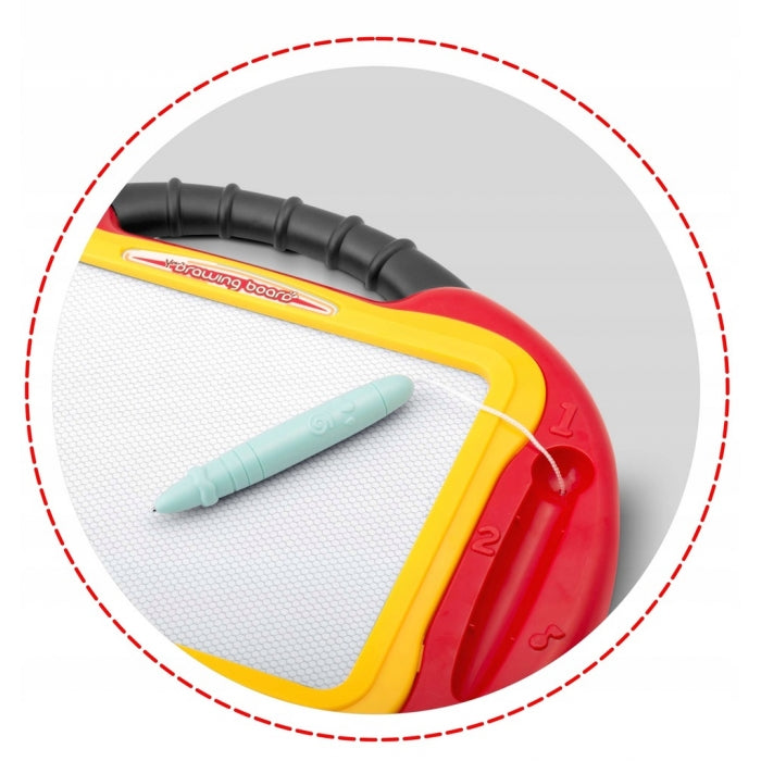 Masuta cu tabla magnetica pentru desenat cu accesorii incluse Ricokids 772200 - Rosu