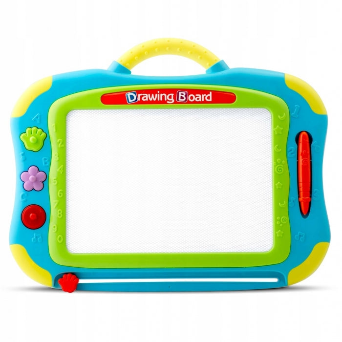 Masuta cu tabla magnetica pentru desenat cu accesorii incluse Ricokids 772201 - Albastru