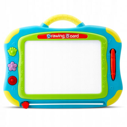 Masuta cu tabla magnetica pentru desenat cu accesorii incluse Ricokids 772201 - Albastru