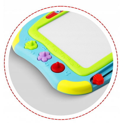 Masuta cu tabla magnetica pentru desenat cu accesorii incluse Ricokids 772201 - Albastru