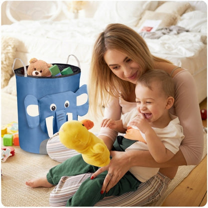 Cos mare pentru depozitarea jucariilor Nukido - Elefant albastru