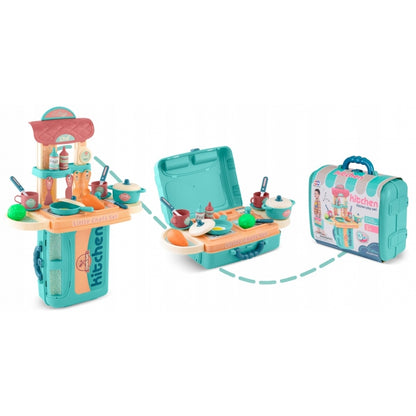 Bucatarie 3 in 1 cu accesorii incluse Ricokids 772901 - Turcoaz