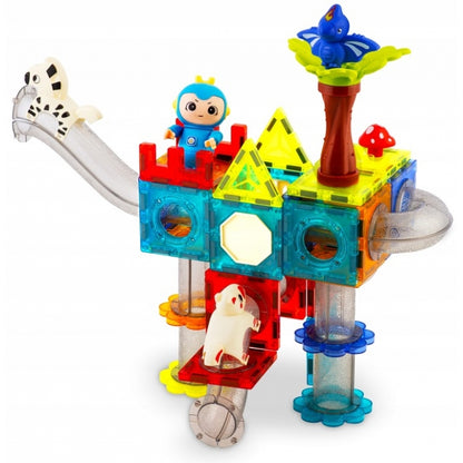 Blocuri magnetice, 107 elemente, Paradisul Dinozaurilor Ricokids RK-757