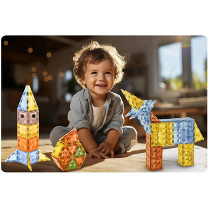 Blocuri magnetice, 78 elemente, Ricokids RK-766