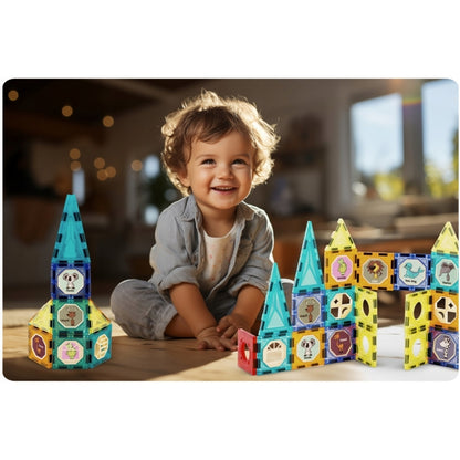 Blocuri magnetice, 98 elemente, Orasel Ricokids RK-768