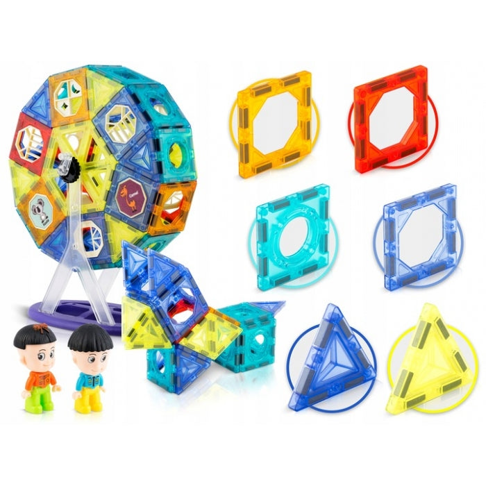 Blocuri magnetice, 71 elemente, Carusel Ricokids RK-769