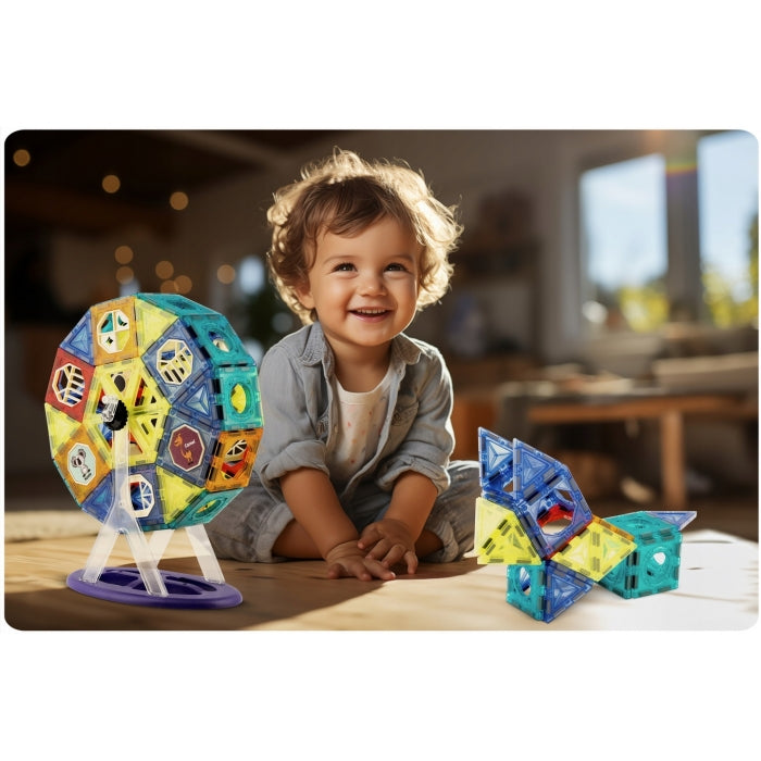 Blocuri magnetice, 71 elemente, Carusel Ricokids RK-769