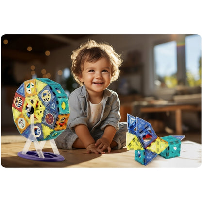 Blocuri magnetice, 71 elemente, Carusel Ricokids RK-769