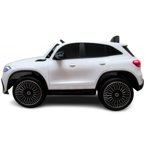 Masinuta electrica cu telecomanda, roti din spuma EVA, scaun din piele ecologica, varsta 1-5 ani, MERCEDES EQA250 - Alb